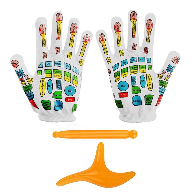 SOFTNLUX Foot Reflexology Sock Set with Massage Tool, Acupressure Reflexology