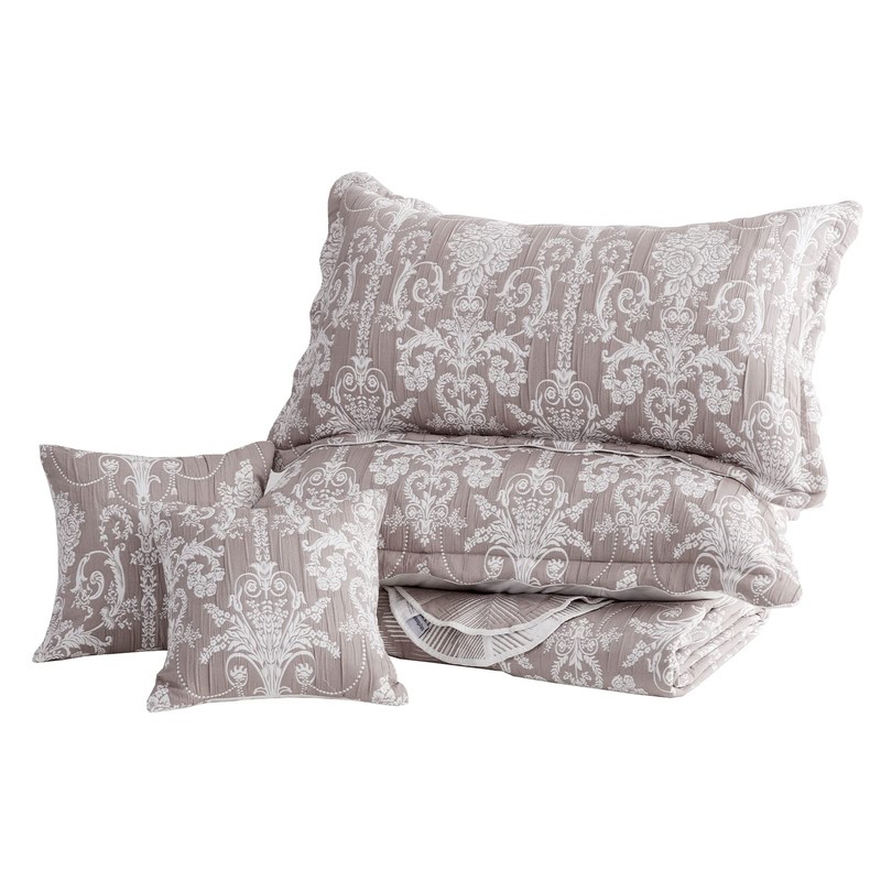 Blythease Oversized King Bedspread, Jacquard Matelasse Damask Pattern Design, Lightweight,