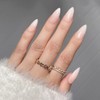 Sethexy 24 Pcs Almond Glue On False Nails