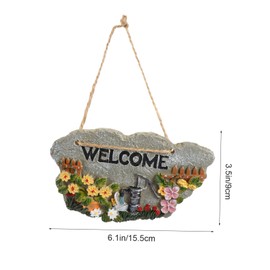 STOBAZA Creative Welcome Garden Hanging Sign Unique Door Tag with Chic Design for Home Decor for Garden Milk Tea Store Classroom and Parties Random Color