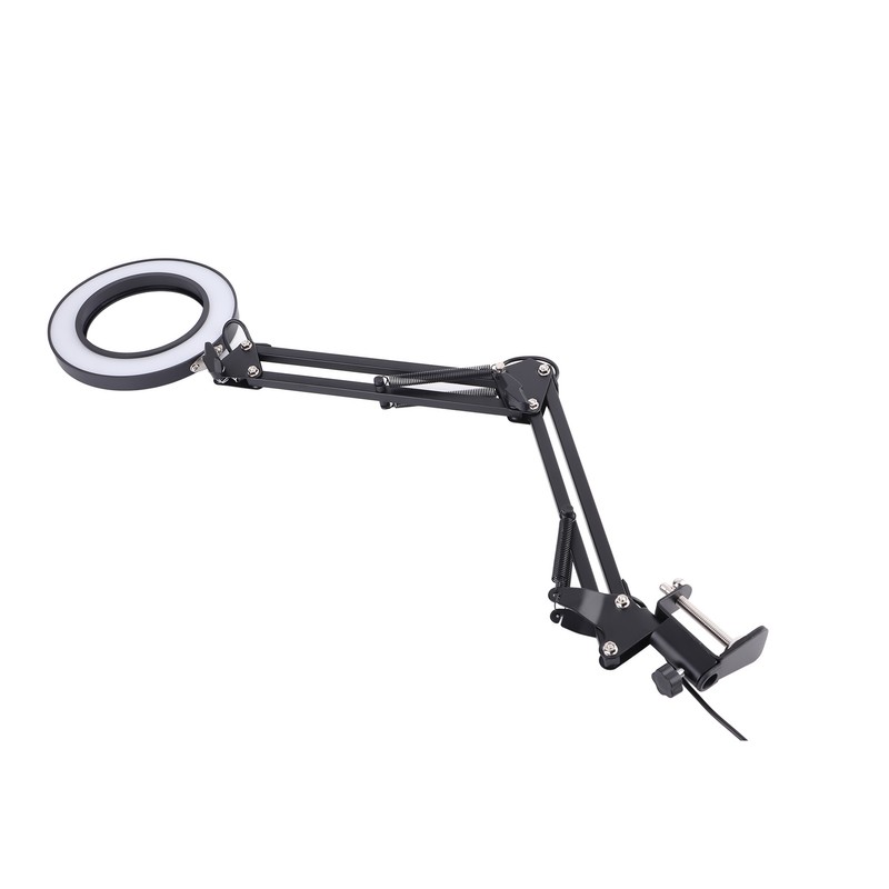 Foldable Eyecare Table Lamp Flexible Swing Arm Clamp Mount Lamp