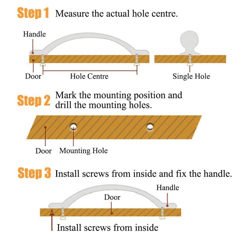 Door Handle Pulls, Aluminum Alloy T Bar Kitchen Cebinet Cupboard