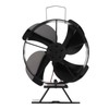 Heat Powered Stove Fan Aluminum Alloy 4 Blades Strong Wind