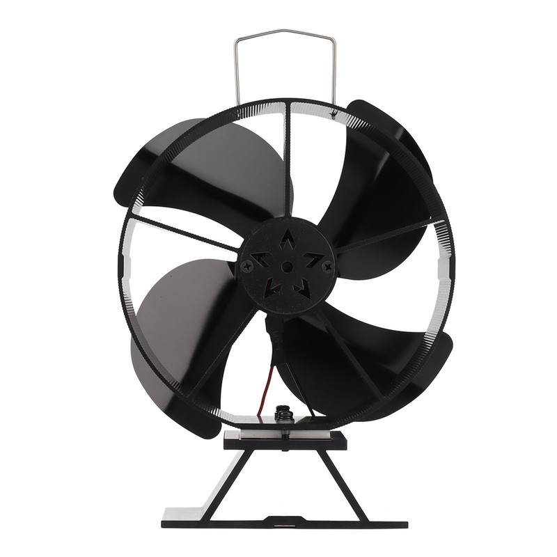 Heat Powered Stove Fan Aluminum Alloy 4 Blades Strong Wind