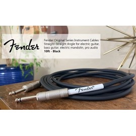 Fender Original Series 10 Feet Guitar Instrument Cable Black Straight-Strai