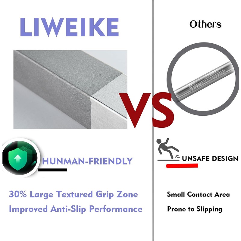 LIWEIKE Brushed Nickel Shower Foot Rest Bar Wall Mount Shower