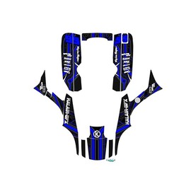 Kalair GFX Graphics Kit for Honda TRX 300EX (1993-2006) Electron Series Blue 16 Mil-ATV UTV Dirt Bike Stickers,Quad Dirtbike Racing Decal Automotive Motocross Accessories no Plastics