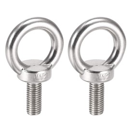 Sourcingmap Lifting Eye Bolt M12 x 30mm Male Thread 304 Stainless Steel for Hanging, Pack of 2