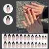 JUSTOTRY 24 Pcs Glitter Black Stiletto Short False Nails,French Press
