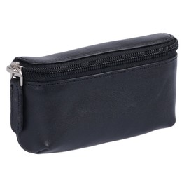Belt bag Waist bag Bum Bag Travel pouch pack LEAS, Genuine Leather, black - ''LEAS Travel-Line''