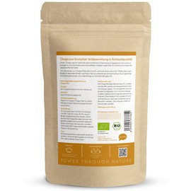 Organic Chaga Mushroom Chunks - Wild Collection from Finland - For Chaga Tea in Organic Quality - Natural, Untreated and Free from Harmful Substances - 100 g