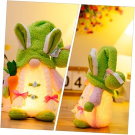 MAGICLULU Easter Bunny Gnome Doll with Rabbit Ears Decorative Desktop Spring Gnome Ornament for Home Holiday Decor Family and Friends