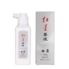 MEGREZ Colored Ink Liquid Sumi Ink, Copying Ink for Chinese Painting Drawing Writing and Brush Calligraphy, Specialized Ink for Detailed Artwork, White