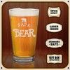 Shop4Ever Papa Bear Laser Engraved Beer Pint Glass