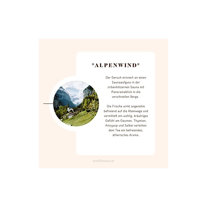 Organic Herbal Tea "Alpenwind" Made from Natural Mountain Herbs Loose