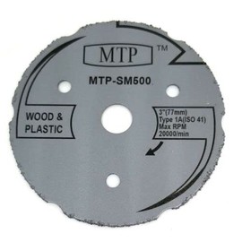 MTP Brand SM500 Saw Max 3" (3 Pack) Wood Plastic Segment Carbide Circular Saw Compatible to use for Saw Max US40 and Rotozip zipsaw RFS1000 (3) - 7/16" Arbor