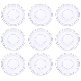 50 Pieces Clear Round Lash Tray Holder Plastic False Eyelash Tray Circle for False Eyelash Storage Case Packaging Box Cosmetic Container