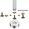 HARFINGTON Bronze 12mm x 10mm Double Cap Leather Rivets and
