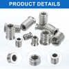sourcing map 8Pcs Threaded Inserts Nuts, M6x10mm Hex Socket Drive