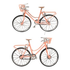 Bike Model 1:10 Scale Pink Mini Bike Table Decoration Ornament As