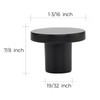 Ravinte 5 Pack Matte Black Round Cabinet Knobs Solid Dresser