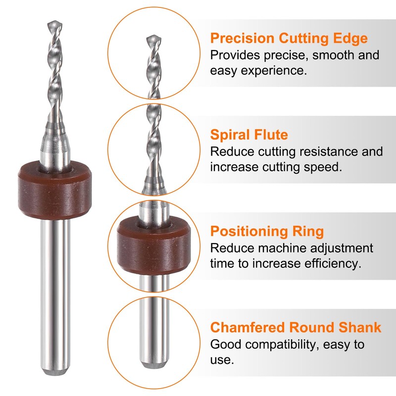 sourcing map 2 Set (20pcs) PCB Drill Bit Set 1/8"