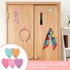 sourcing map Heart Shaped Decorative Wall Hooks, Pink, 5 Pcs