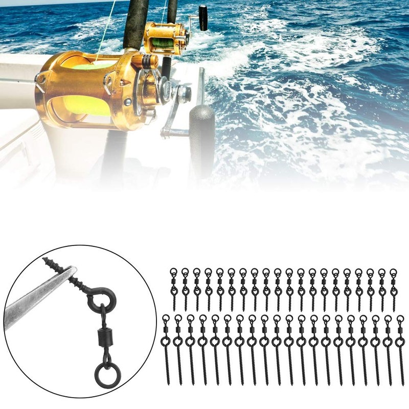 VBESTLIFE Fishing Hook, Stainless Steel Carp with Bait Screw Rotation,