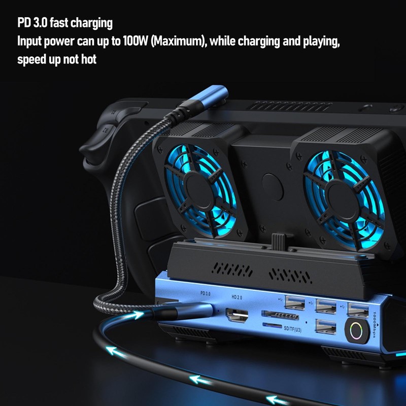 Asixxsix 10 in 1 Docking Station, 4K 60Hz Gigabit Ethernet