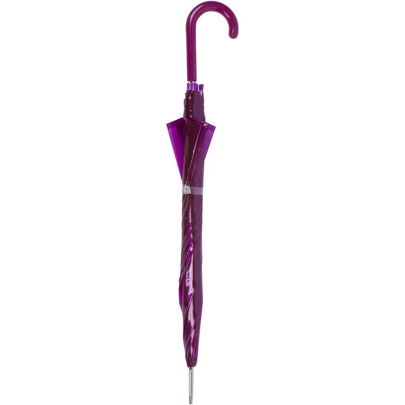 10pk Purple Auto Open Transparent Umbrellas