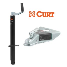CURT 2K A-Frame Trailer Jack Top Handle w/ A-Frame Coupler for 2" Ball Weld-On