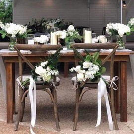 Morex Ribbon 088 Double Face Satin Ribbon 7/8 inch by 50 Yards White