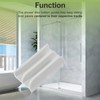 M6219 Sliding Shower Door Bottom Track (2-Piece Set, White) 1/2-inch