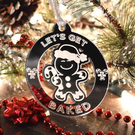 Let's Get Baked Mirror Acrylic Christmas Tree Ornament