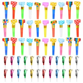 24 Pieces Tassel Party Whistle, 30 Pieces Dragon Bubbles Sports Event Whistle, Toy Horn Whistle, Party Atmosphere Tassel Whistle