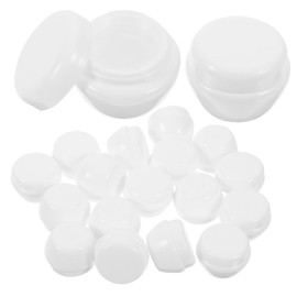 Outanaya 40pcs Mushroom Shape Plastic Cream Jars Leakproof Travel Lotion Containers Portable for Cosmetics and Art Supplies Storage