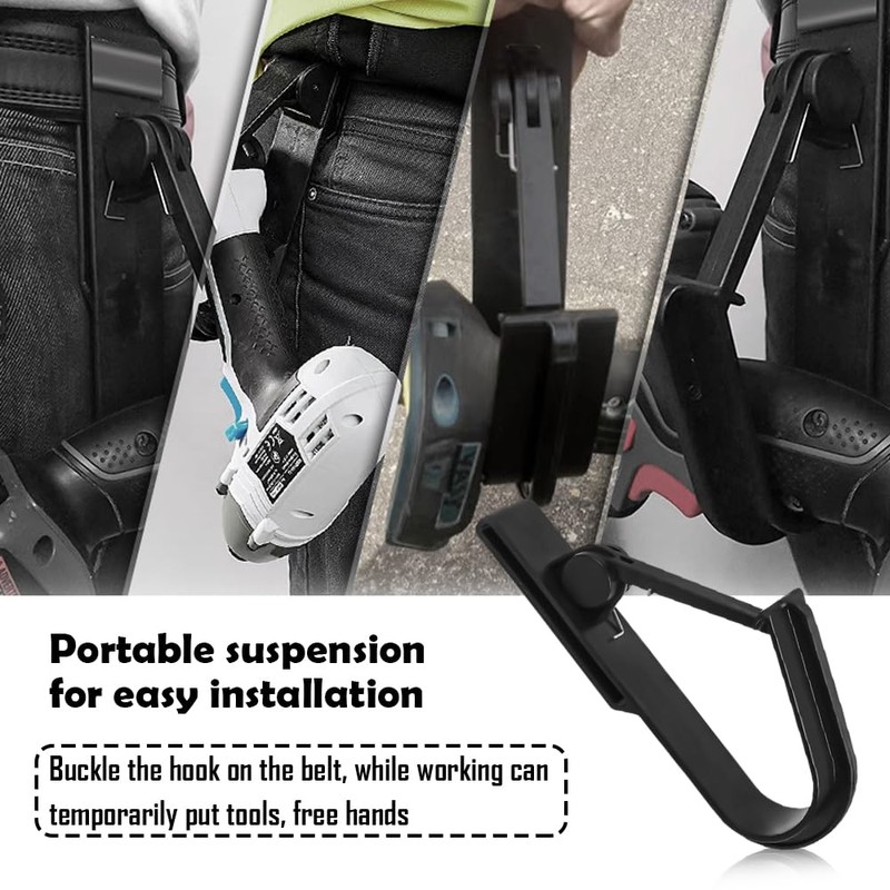 Versatile Tool Belt Hook Organizer, Secure Holder for Cordless Drills