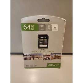 PNY New PNY 64 GB 100 MB/s UHS-I Elite SDXC Flash Card Full HD Full Video