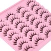 Manga Lashes Clear Band Natural Lashes Wispy Asian 12mm 3D