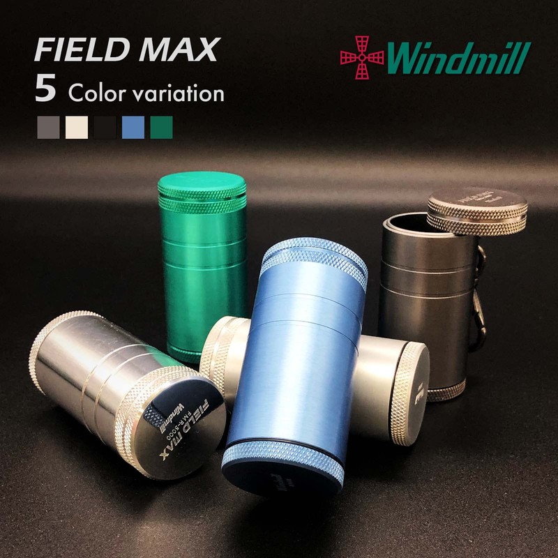 Windmill FMR-5000 Portable Ashtray Sliding Type Field Max Aluminum Silver
