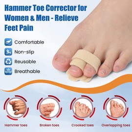 Hammer Toe Straightener - 1 Pcs Toe Splints for Broken Toe Support Relief for Hammer, Broken, Curled, Bent Toes