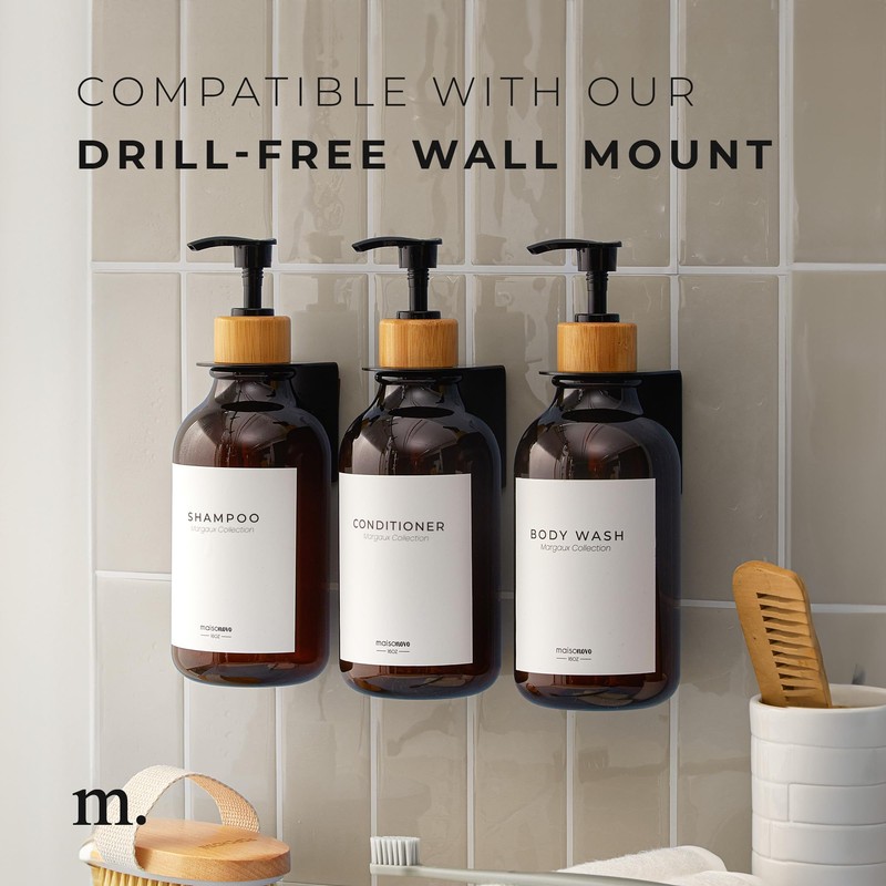 MaisoNovo Refillable Shampoo and Conditioner Bottles | 16.9 fl oz