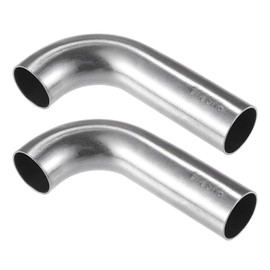 VekAuto 2 Pcs Bend Elbow Pipe Tube, 0.75" OD 3.15" 1.57" Leg 90 Degree DIY Exhaust Pipe Intercooler Air Intake Tube Universal for Car Truck Durable 304 Stainless Steel Silver Tone