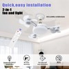 amgolibi Socket Fan Light with Remote, Screw in Ceiling Fan,