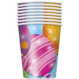 Unique Copos de papel balão para festa de aniversário cintilante 8 quilates