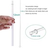 DAKOUFISH 12 Inch Clear Reusable Plastic Replacement Drinking Straws Extra