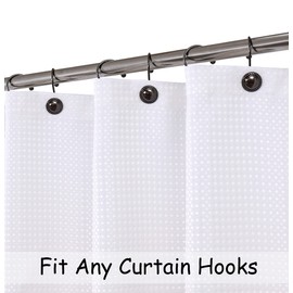 Central Park Pink Ombre Waffle Weave Shower Curtain Water Resistant Decorative White to Blush Pink Gradient Print Bathroom Spa Hotel Fabric Shower Curtain Liner with 12 Grommets, 70"x72"