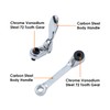TOPWAY Mini Ratchet Wrench Set 2PCs 1/4 Inch Drive Lockable