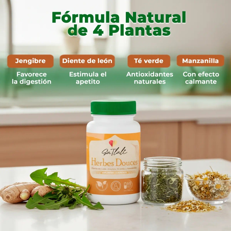 Gatlali Herbes Douces Jengibre T Verde Manzanilla Digestin Sin Sabor