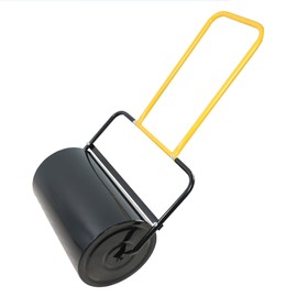 Heemab High Capacity Lawn Roller for Lawn Care, Large 40 Litre Water/Sand Fillable, Ergonomic U-Shaped Handle, Use for Gardens and Parks, Black